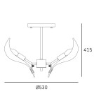 Ceiling lamps in brass - CosmoLight CANNES Plafond C07739BR - product 2