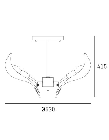 CosmoLight Plafon CANNES C07739BR - produkt 2