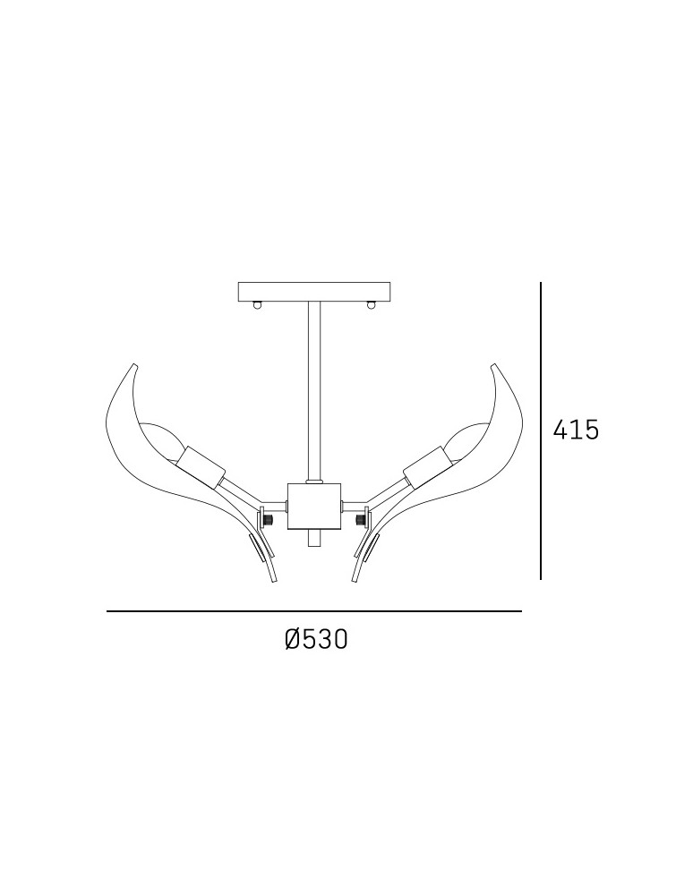 Ceiling lamps in brass - CosmoLight CANNES Plafond C07739BR - product kolory-swiatla.pl 2