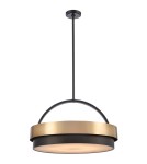 Pendant lamps with lampshade - CosmoLight COBURG pendant lamp P06753BR - product 1
