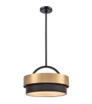 Pendant lamps with lampshade - CosmoLight COBURG pendant lamp P04760BR - product 1