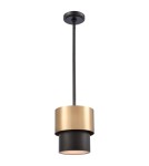 Pendant lamps with lampshade - CosmoLight COBURG pendant lamp P01777BR - product 1