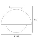 Ceiling lamps in brass - CosmoLight MODENA Plafond C01807BR - product 3