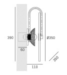 Retro wall lamps - CosmoLight MODENA wall lamp W01821BR - product 3