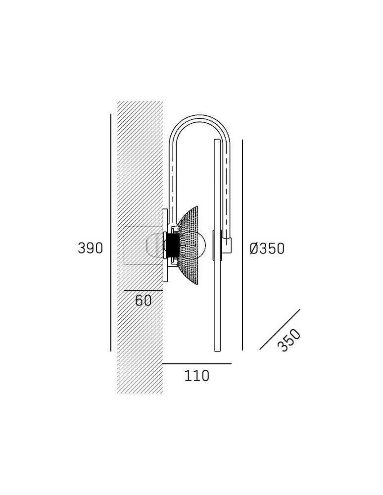 Retro wall lamps - CosmoLight MODENA wall lamp W01821BR - product kolory-swiatla.pl 3