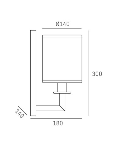 CosmoLight LILLE wall lamp W01906BR - product 2