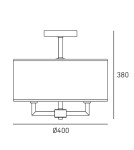 Hampton ceiling lamps - CosmoLight Plafond LILLE C04913BR - product 2