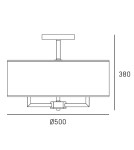 Hampton ceiling lamps - CosmoLight Plafond LILLE C05920BR - product 2