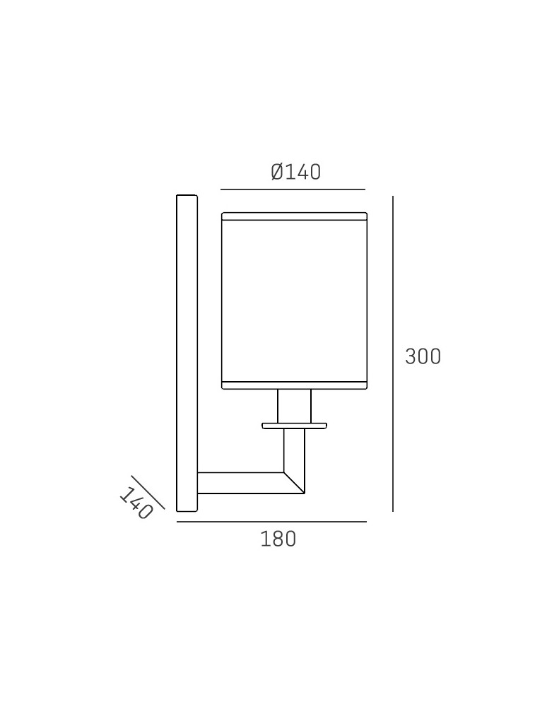 Wall lamps with lampshade - CosmoLight LILLE wall lamp W01937NI. - product kolory-swiatla.pl 2