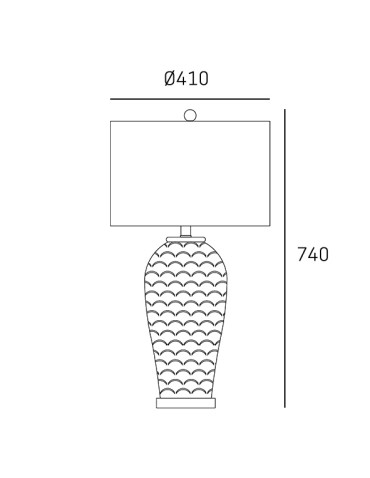 CosmoLight MURCIA table lamp T01033BR-WH. - product 2