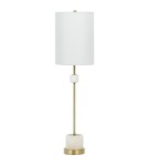 Table lamps with lampshade - CosmoLight BARI table lamp T01040BR-WH. - product 1