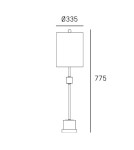 Table lamps with lampshade - CosmoLight BARI table lamp T01040BR-WH. - product 2