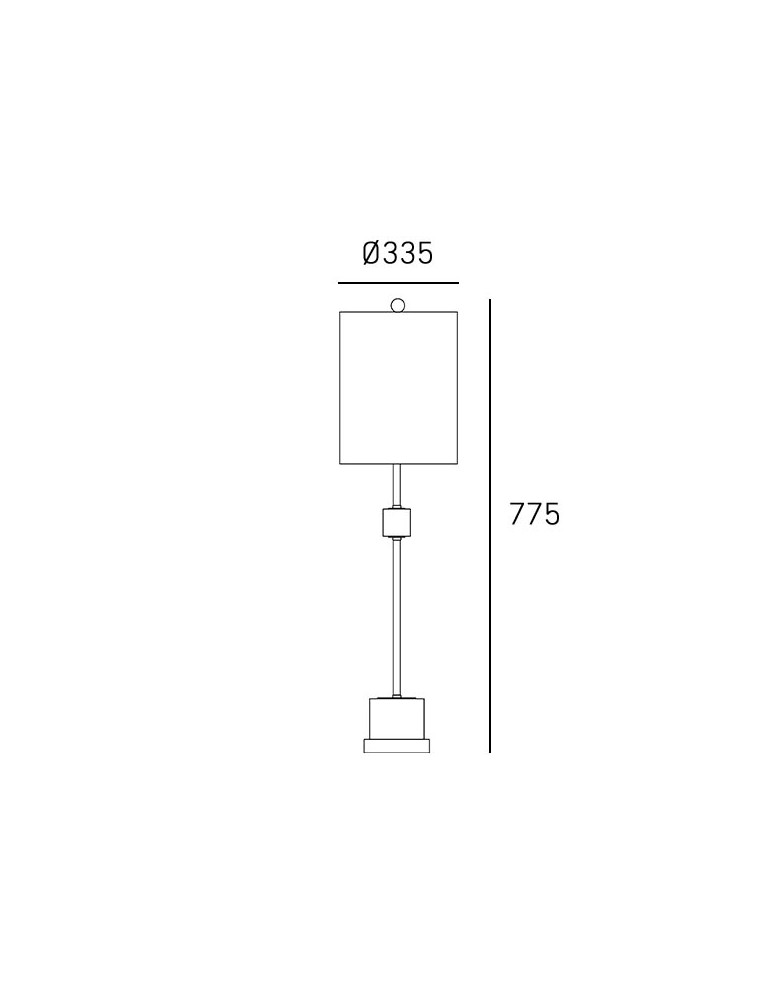 Table lamps with lampshade - CosmoLight BARI table lamp T01040BR-WH. - product kolory-swiatla.pl 2
