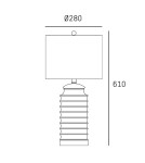 Table lamps with lampshade - CosmoLight COASTAL table lamp T01026BR-WH. - product 2