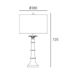 Table lamps with lampshade - CosmoLight LOBOC table lamp T01019BR-WH. - product 2