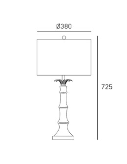 CosmoLight LOBOC table lamp T01019BR-WH. - product 2