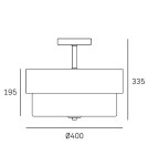 Ceiling lamps in brass - CosmoLight CORK Plafond C03999BR. - product 2