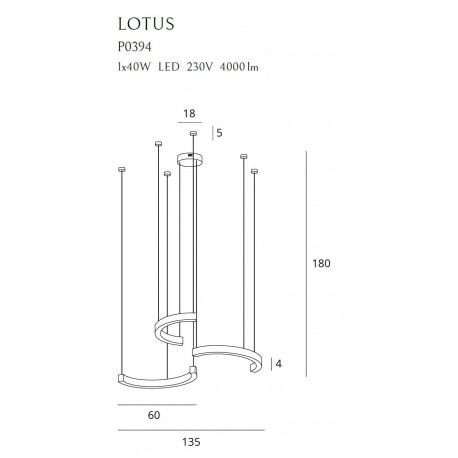 MAXLight Lotus P0394 Lampa Wisząca