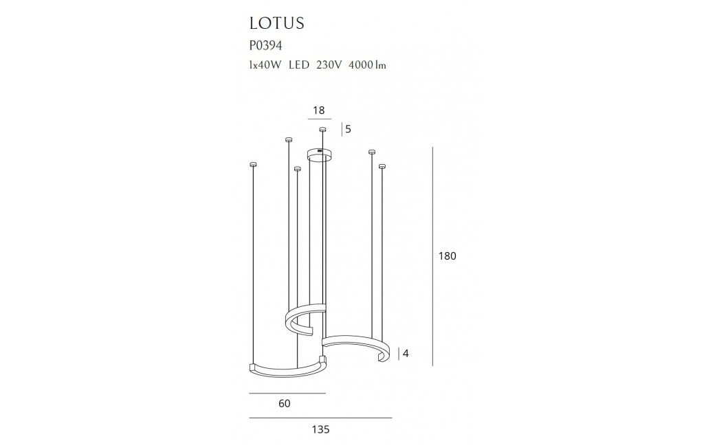 MAXLight Lotus P0394 Lampa Wisząca