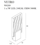 Modern wall lamps - Maxlight Wall lamp Vetro W0289 - product 3