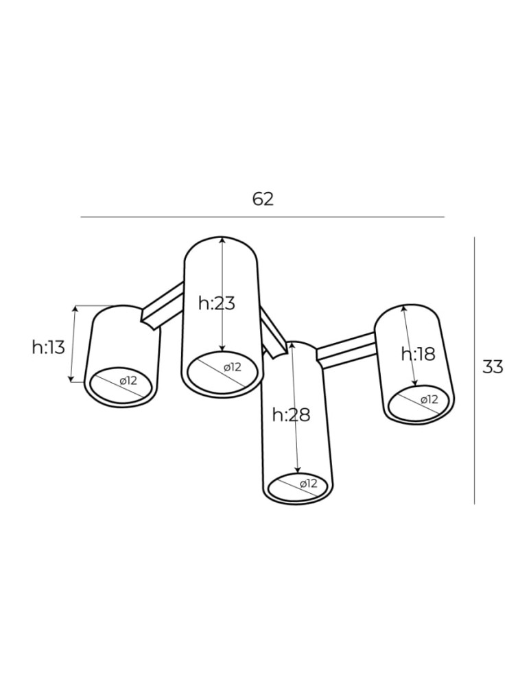 Ceiling lamps - Maxlight Laxer Ceiling Lamp Black C0227 - product kolory-swiatla.pl 4