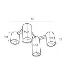 Ceiling lamps - Maxlight Laxer Ceiling Lamp White C0228 - product 3