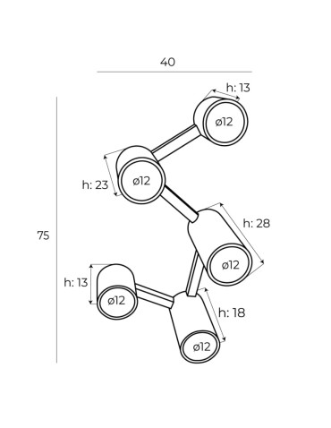Maxlight Laxer Ceiling Lamp White C0230 - product 2