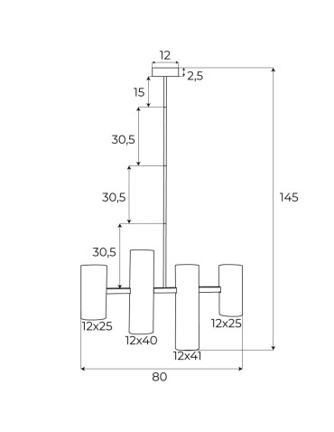 Maxlight Laxer Pendant Lamp Black P0501 - product 2