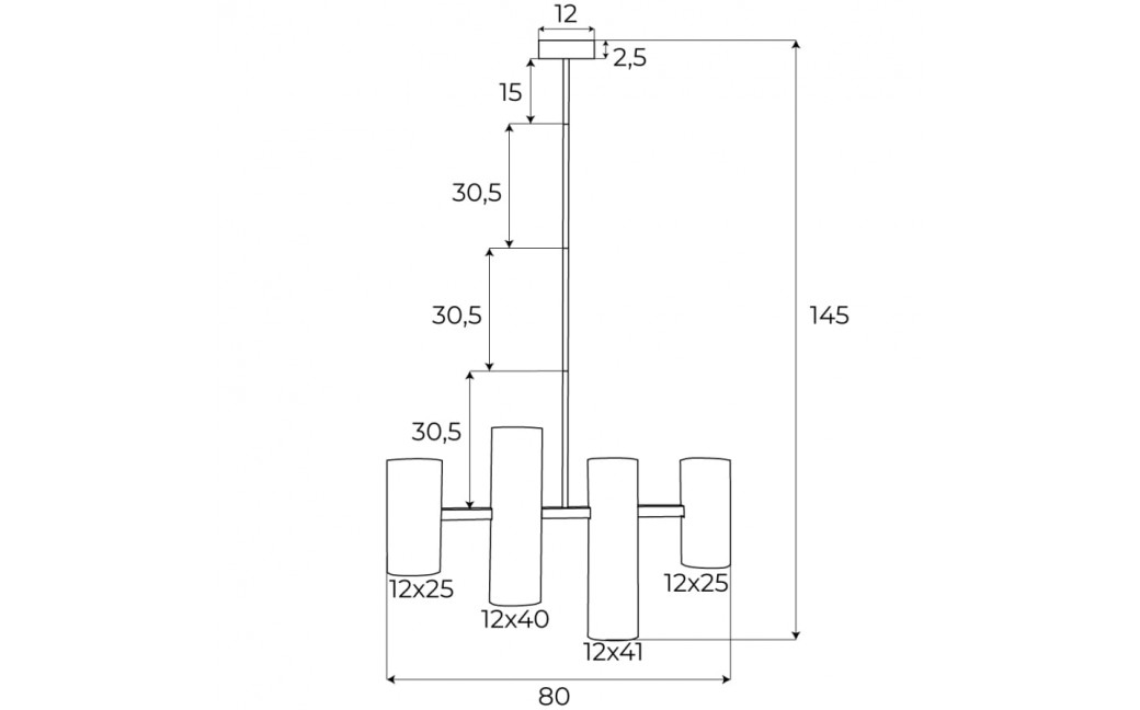 MAXLight P0502 Lampa Wisząca Laxer Biała