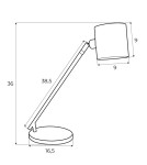 MAXLight T0051 Lampa Stołowa Laxer Czarna