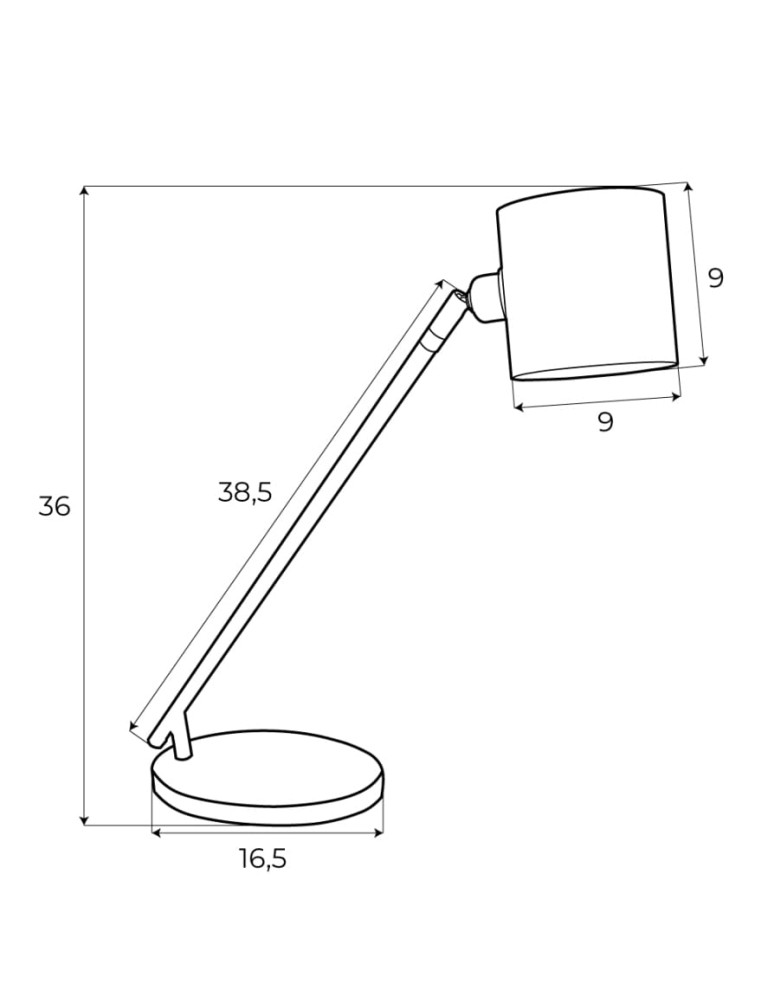 MAXLight T0051 Lampa Stołowa Laxer Czarna