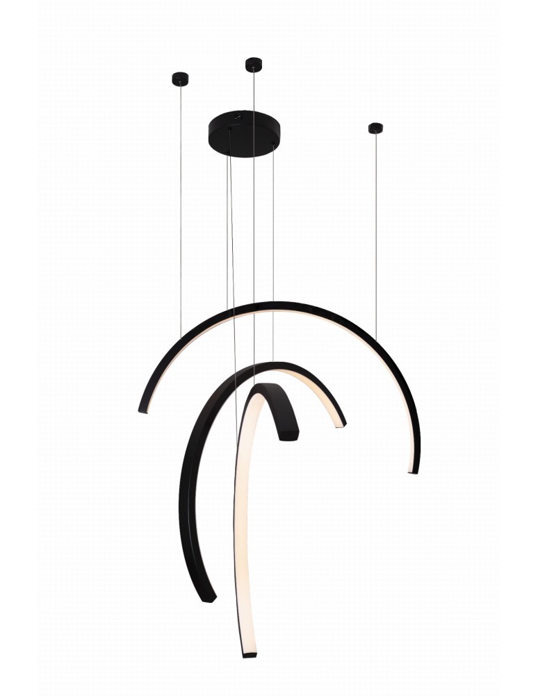 Pendant lamps - Maxlight Trio Arc Matt Black P0507 Pendant Lamp. - product kolory-swiatla.pl 1