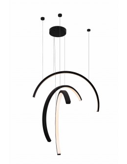 MAXLight P0507 Lampa Wisząca Trio Arc Matt Black