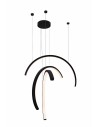 View Maxlight Trio Arc Matt Black P0507 Pendant Lamp.