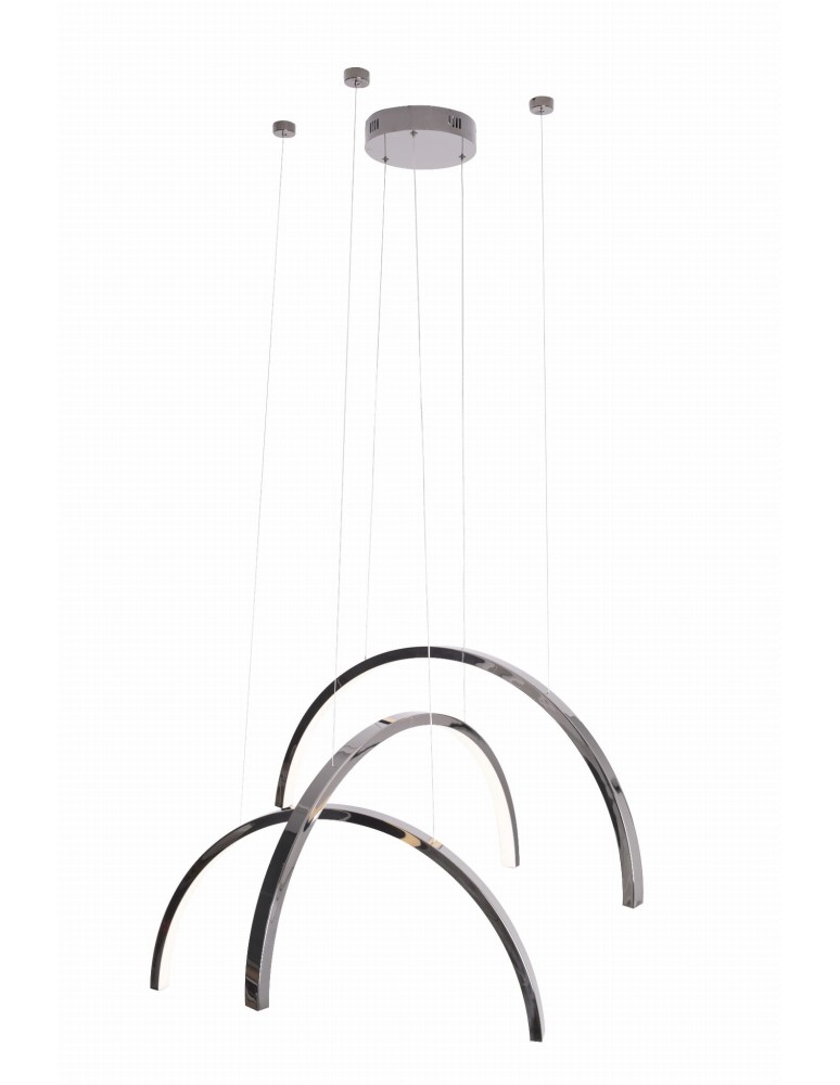Pendant lamps - Maxlight Trio Arc Polished Black P0508 Pendant Lamp. - product kolory-swiatla.pl 1