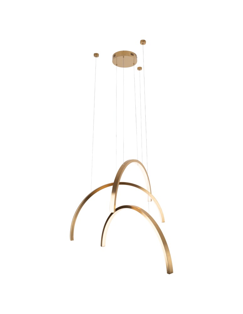Pendant lamps - Maxlight Trio Arc Brushed Gold P0509 Pendant Lamp. - product kolory-swiatla.pl 1