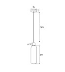 Pendant lamps - Maxlight Campanila Smoky Glass Pendant Lamp P0511 - product 2