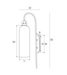 Wall lamps - Maxlight Wall lamp Campanila Champagne Glass W0332 - product 3