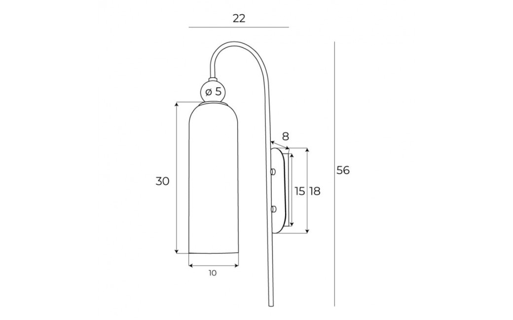 MAXLight W0332 Kinkiet Campanila Champagne Glass