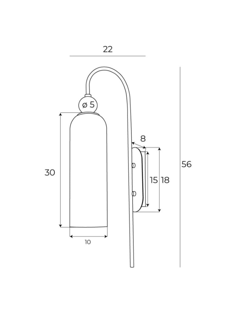 Wall lamps - Maxlight Wall lamp Campanila Smoky Glass W0333 - product kolory-swiatla.pl 4