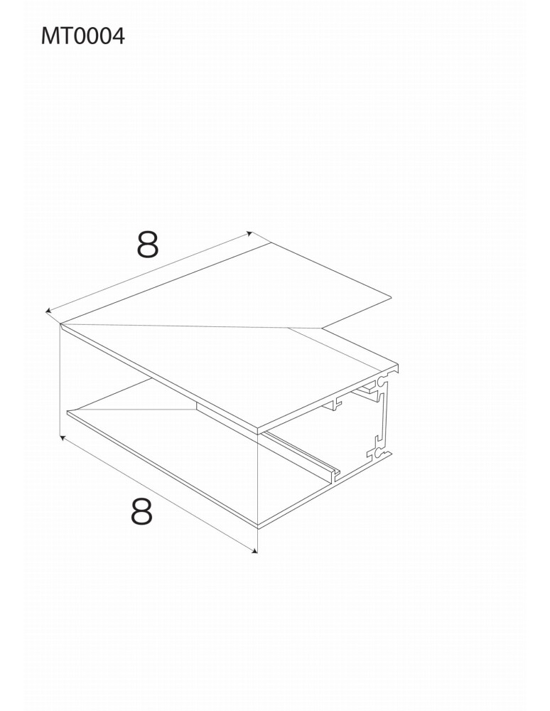 Accessories for magnetic busbars - Maxlight Deep Angle Bracket To Be Used At The Ceiling Fault. For rails MT0001, MT0002 MT0004 - product kolory-swiatla.pl 2