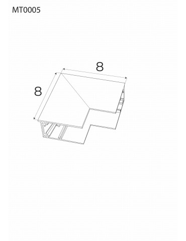 MAXLight Magnetic MT0005 Kątownik głęboki czarny ściana/sufit. Do szyn MT0001, MT0002 - produkt 2