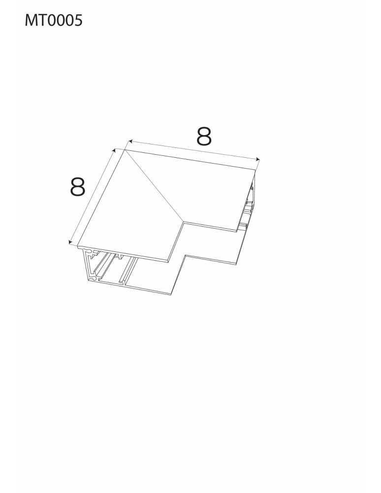 Accessories for magnetic busbars - Maxlight Angle Deep Wall/ Ceiling. For rails MT0001, MT0002 MT0005 - product kolory-swiatla.pl 2