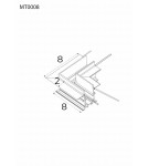 Accessories for magnetic busbars - Maxlight Angle 90°. Ceiling or Wall Mounting. For MT0006, MT0007 MT0008 rails. - product 2
