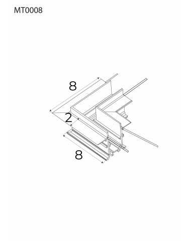 MAXLight Magnetic MT0008 Kątownik 90° czarny Montaż na sufit lub ścianę Do szyn MT0006, MT0007 - produkt 2