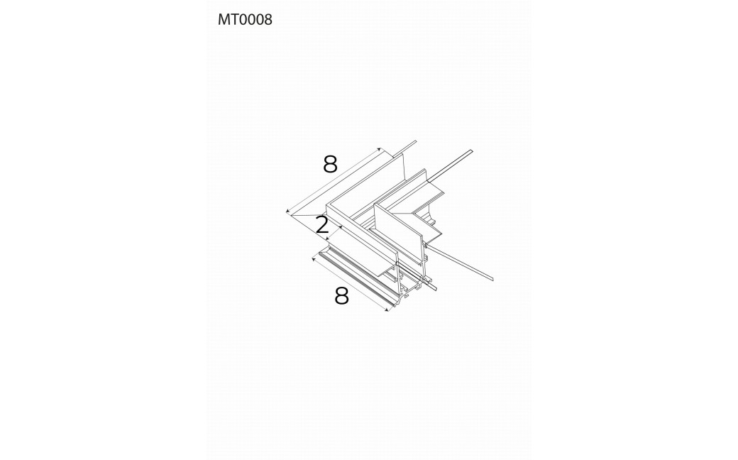 MAXLight Magnetic MT0008 Kątownik 90° czarny Montaż na sufit lub ścianę Do szyn MT0006, MT0007