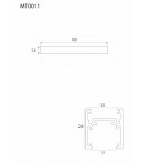 Magnetic rails - Maxlight Magnetic Tile Rail, Surface Mounted, 1 meter, Black MT0011 - product 3