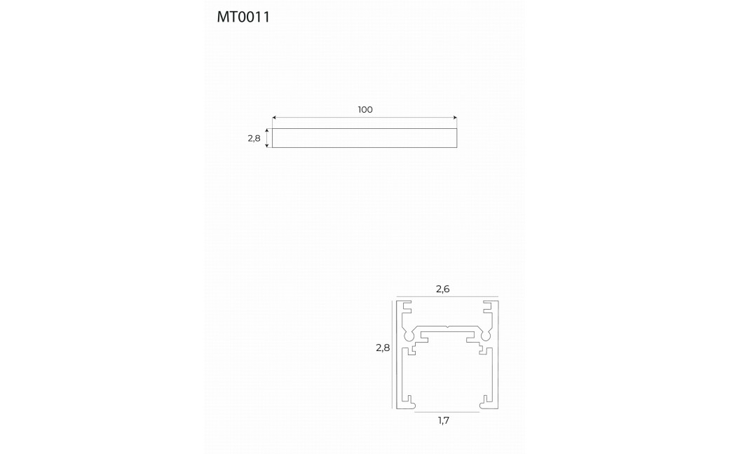 MAXLight Magnetic MT0011 Szyna Magnetyczna Płytka Natynkowa 1m Czarna