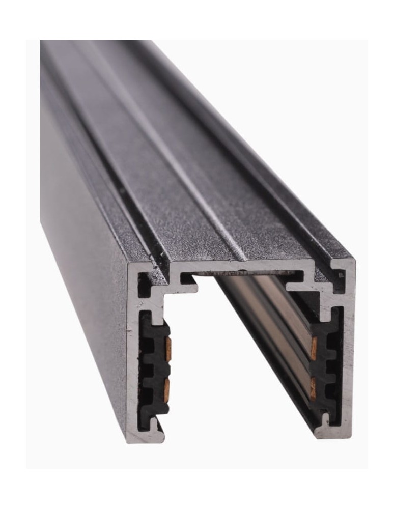 Magnetic rails - Maxlight Magnetic Tile Rail, Surface Mounted, 2 Meters, Black MT0012 - product kolory-swiatla.pl 1