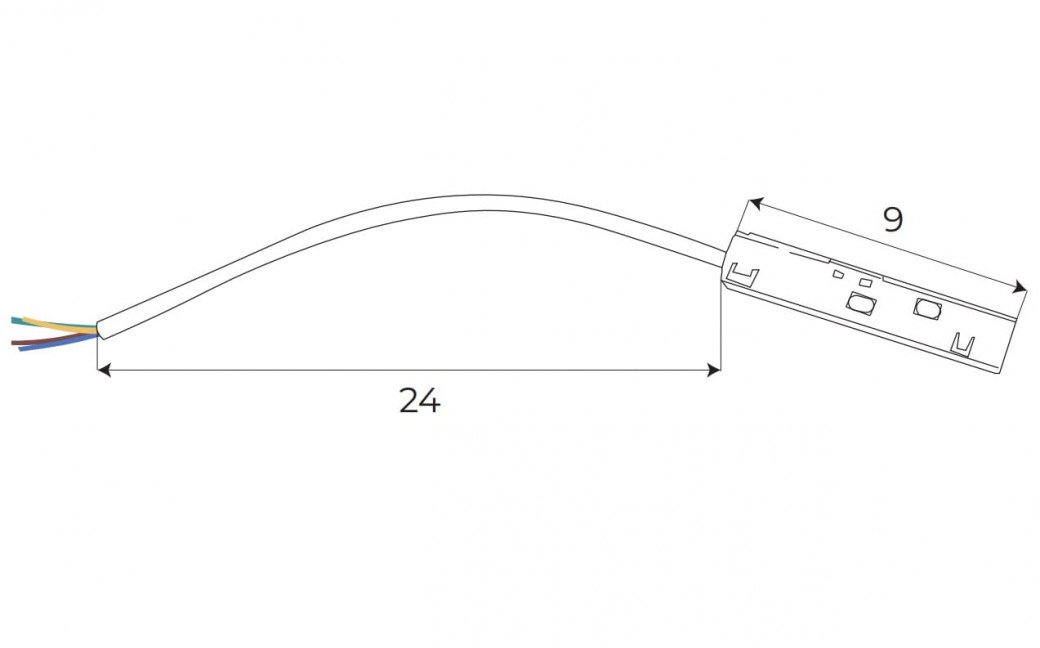 MAXLight Magnetic MA0001 Zasilanie szyny przy użyciu zasilacza zewnętrznego MA0007